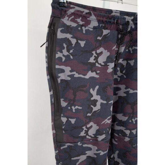 Nike Joggers Men Large Gray Brown Tech Fleece Khaki Camo Pants Pocket 682852-451 - Picture 2 of 13